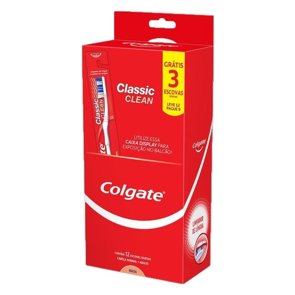 Escova Dental Colgate Classic Clean Macia Leve 12 Pague 9 - Health