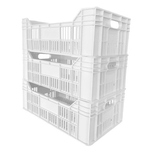 5 Peças Caixa Plástica Hortifruti Organizadora Frutas Branca 25 Litros Vazada Câmara Fria Freezer em Oferta na Shopee