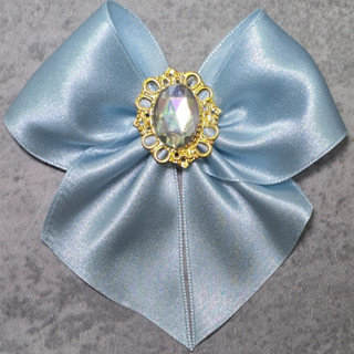 Laço / Lacinho Fita Cetim N9 (38mm) C/ CHATON e Medalha para lembrancinha Cor Azul Claro em Oferta na Shopee