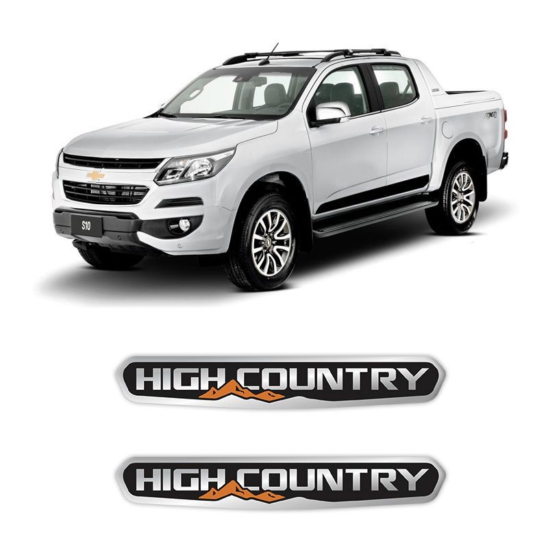 Par de Adesivos Emblema High Country Coluna S10 Resinado em Oferta na Shopee