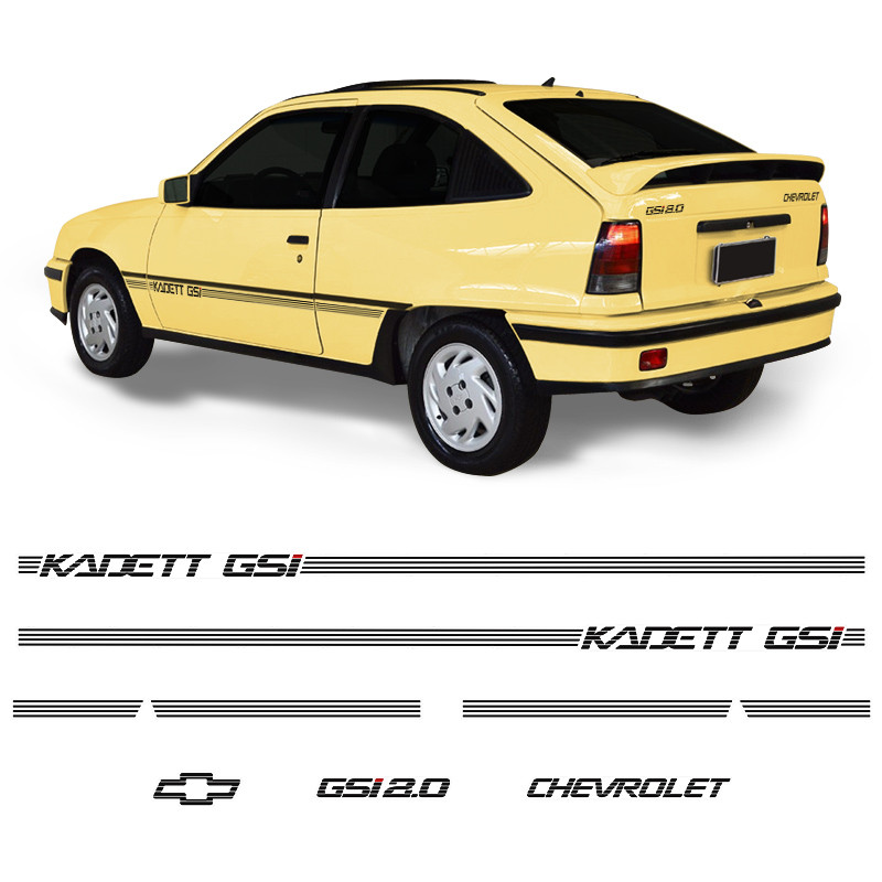 Kit Faixa Kadett Gsi 2.0 1992/1998 Adesivo Traseiro/Lateral