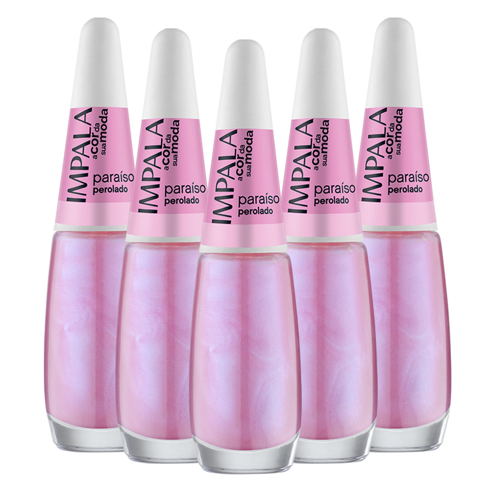 Kit 5 Esmaltes Coleção A Cor da Sua Moda Cor Paraiso Impala em Oferta na Shopee