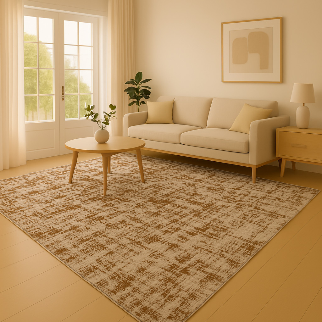 Tapete Bege Geométrico para Sala e Quarto - Grande Tamanho 2,00x1,50m