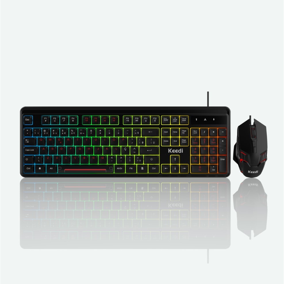 Kit Teclado Mouse Gamer KEEDI-TEC813 Membrana LED USB em Oferta na Shopee