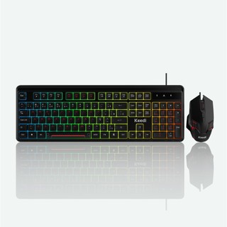 Kit Teclado Mouse Gamer KEEDI-TEC813 Membrana LED USB