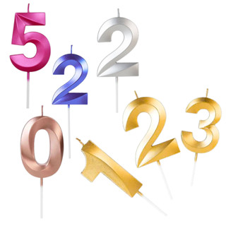 2 Velas de Numero DESIGNER PEROLADA / MANDAR OS NUMEROS POR MSG em Oferta na Shopee