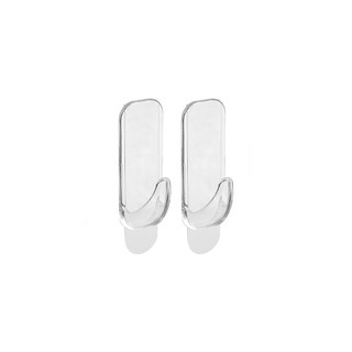 Gancho Adesivo Plástico Retangular Médio Cristal Aplik Ordene 2 Peças em Oferta na Shopee