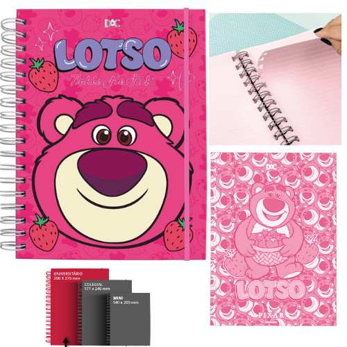 Caderno Universitário Smart Lotso DAC Caderno Inteligente Caderno Smart Caderno Rosa Tira e Põe Folhas