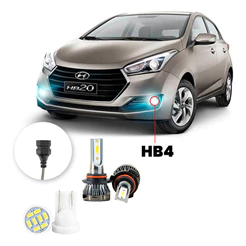Ultra Led Nano 22000lm Hyundai Hb20 2016-2019 Farol Milha