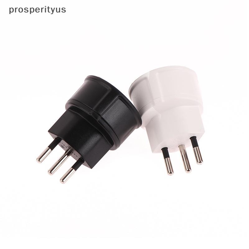 [prosperityus] 1Pc Europeu França Para Plugues Adaptador De Viagem Plugue De 3 Pinos 10A 250V Alimentação Ue Suíça Tomad