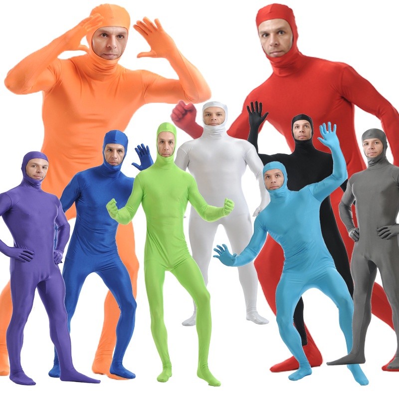 Halloween Adulto Morphsuit Fantasia Traje Morph Terno Cosplay Bodysuit em Oferta na Shopee