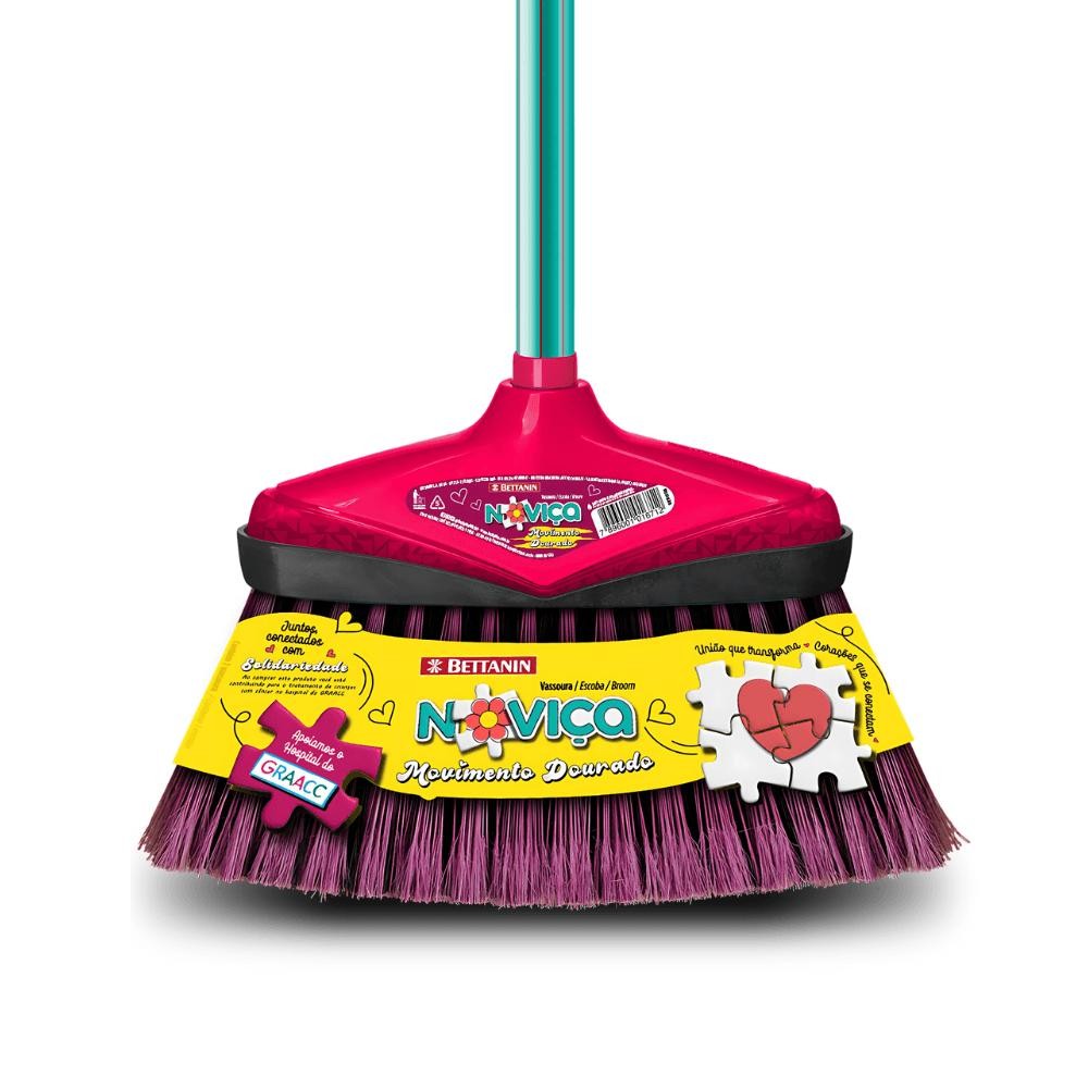 Vassoura Original Com Cabo Noviça Bettanin em Oferta na Shopee