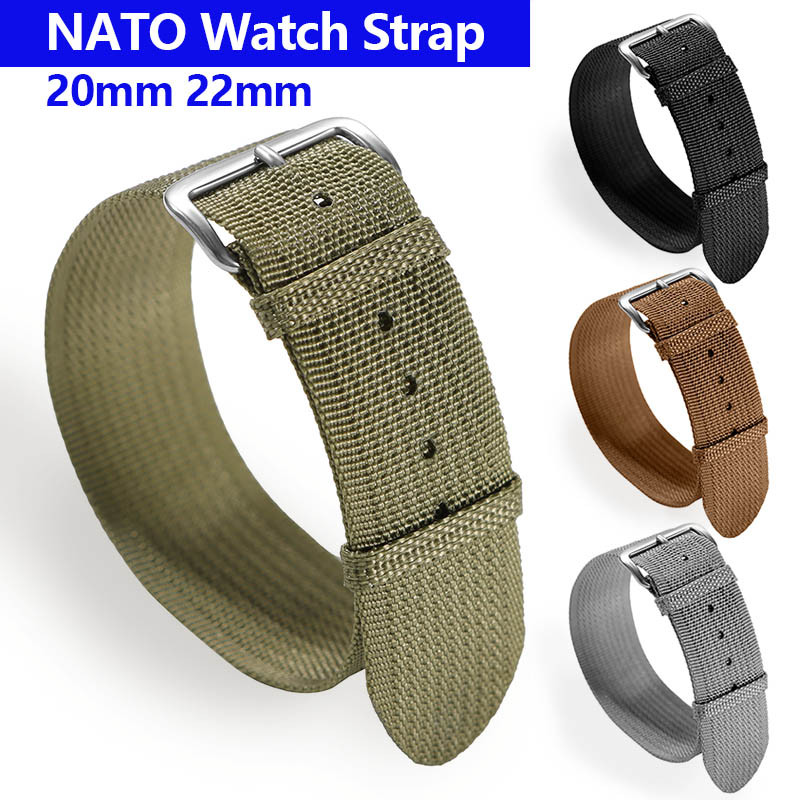 Pulseira De Relógio NATO De Nylon 20 Mm 22 ZULU Fina Respirável Única Simples Para Seiko 5 Diver Mergulho Homens Mulhere