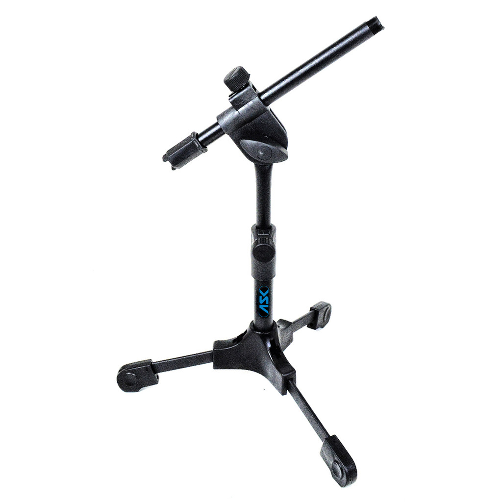 Mini Pedestal Girafa Microfone - Suporte Tripé Pequeno Bumbo Cajon Amplificador ASK MB