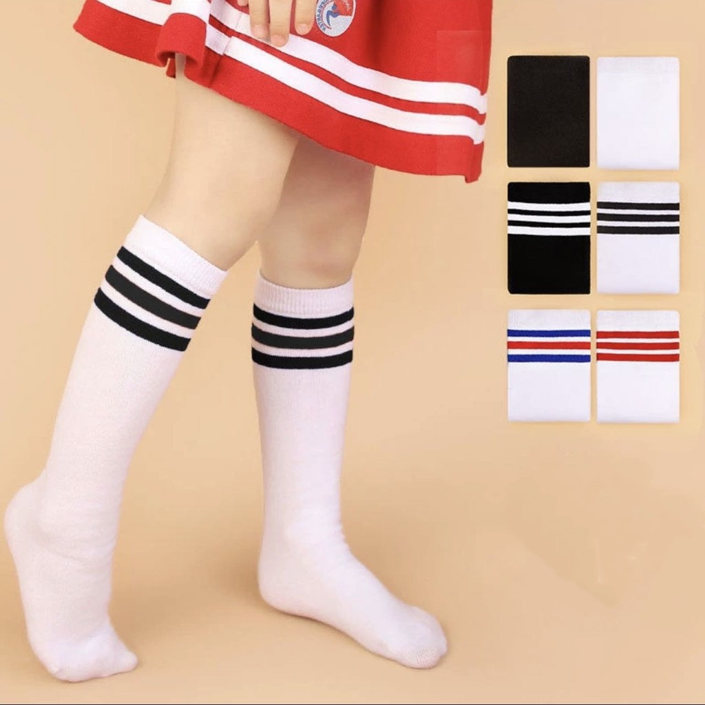 Kit 3 E 6 Pares Meia Cano Longo 3/4 LISTRA Infantil Menina MENINO