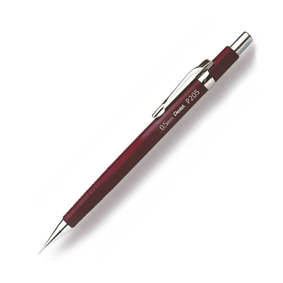 Lapiseira 0.5mm P205 Japonesas Ebitchá Vermelho Pentel