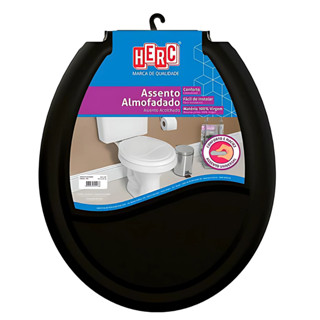 Assento Almofadado Prime Preto Herc 2392 em Oferta na Shopee