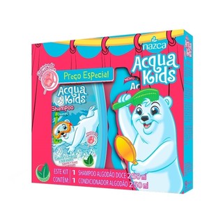 Kit Shampoo + Condicionador Acqua Kids Algodão Doce 250ml em Oferta na Shopee