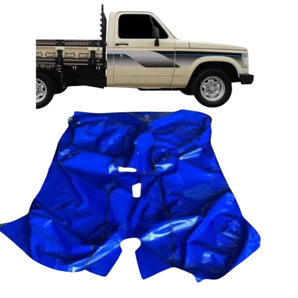 Tapete assoalho vinil azul Chevrolet A20 D20 D40 1993 A 95