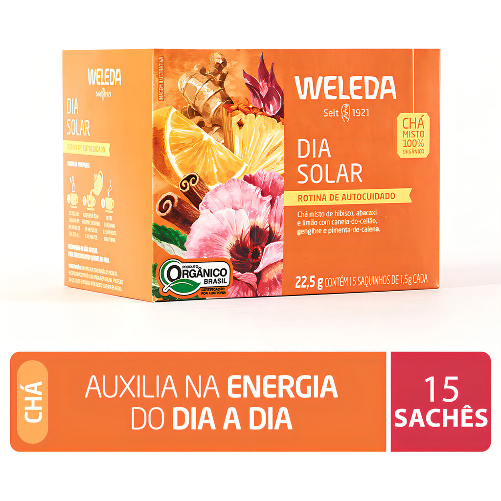 Chá Dia Solar Weleda Com 15 Sachês