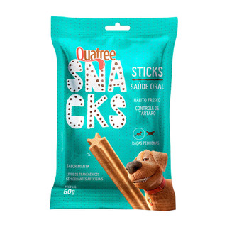Petisco Quatree Snacks Sticks Sabor Menta para Cães Raças Pequenas 60g em Oferta na Shopee