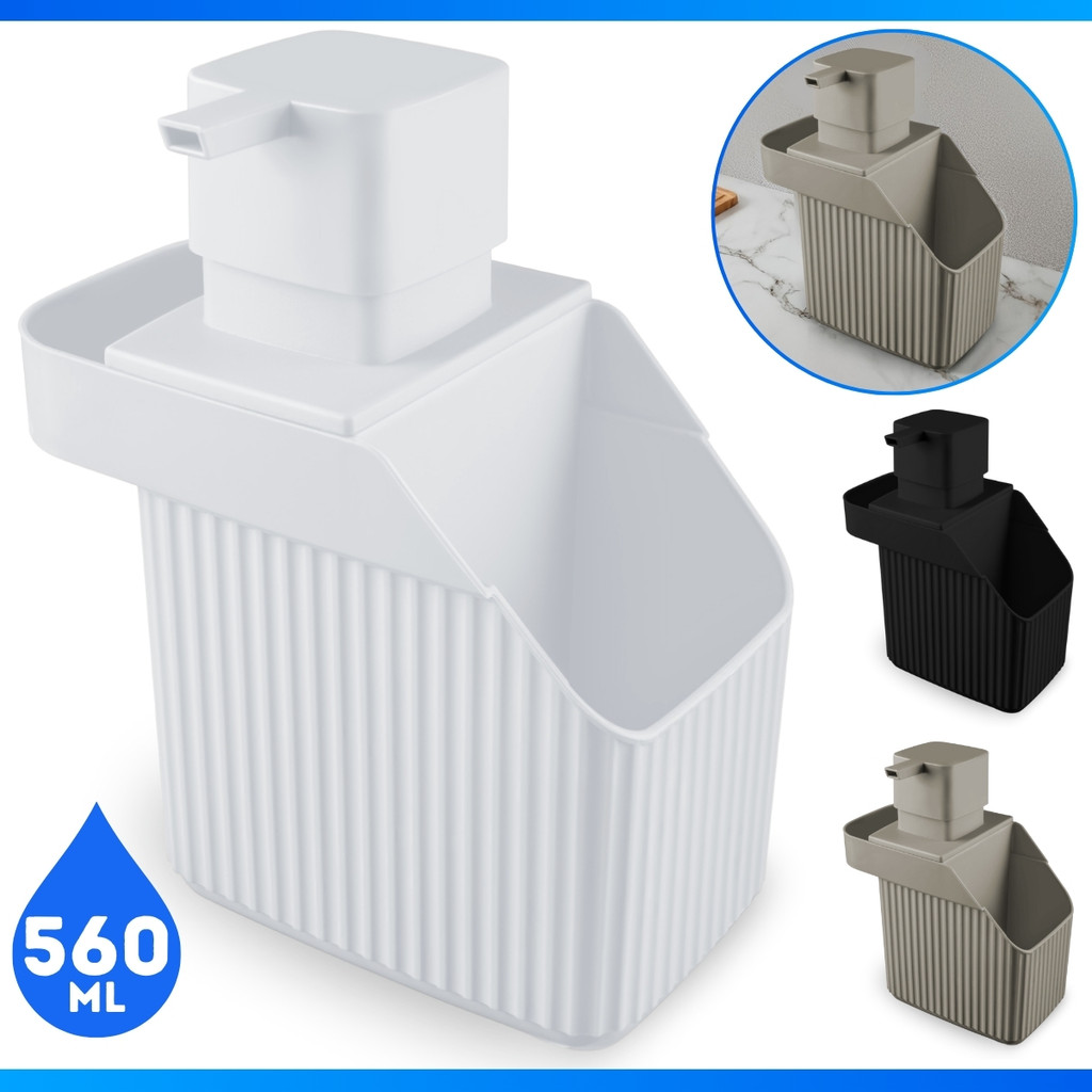 Dispenser Porta Detergente Bucha e Rodinho 560ml - MAIS BARATO
