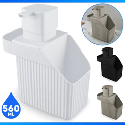 Dispenser Porta Detergente Bucha e Rodinho 560ml - MAIS BARATO