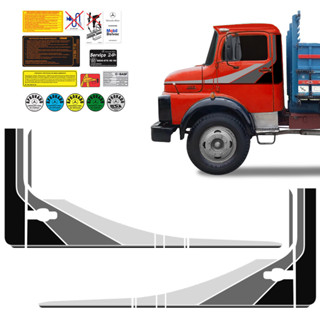 Faixa Mercedes Benz 1113 1114 Padrão 1987 Adesivo Prata em Oferta na Shopee