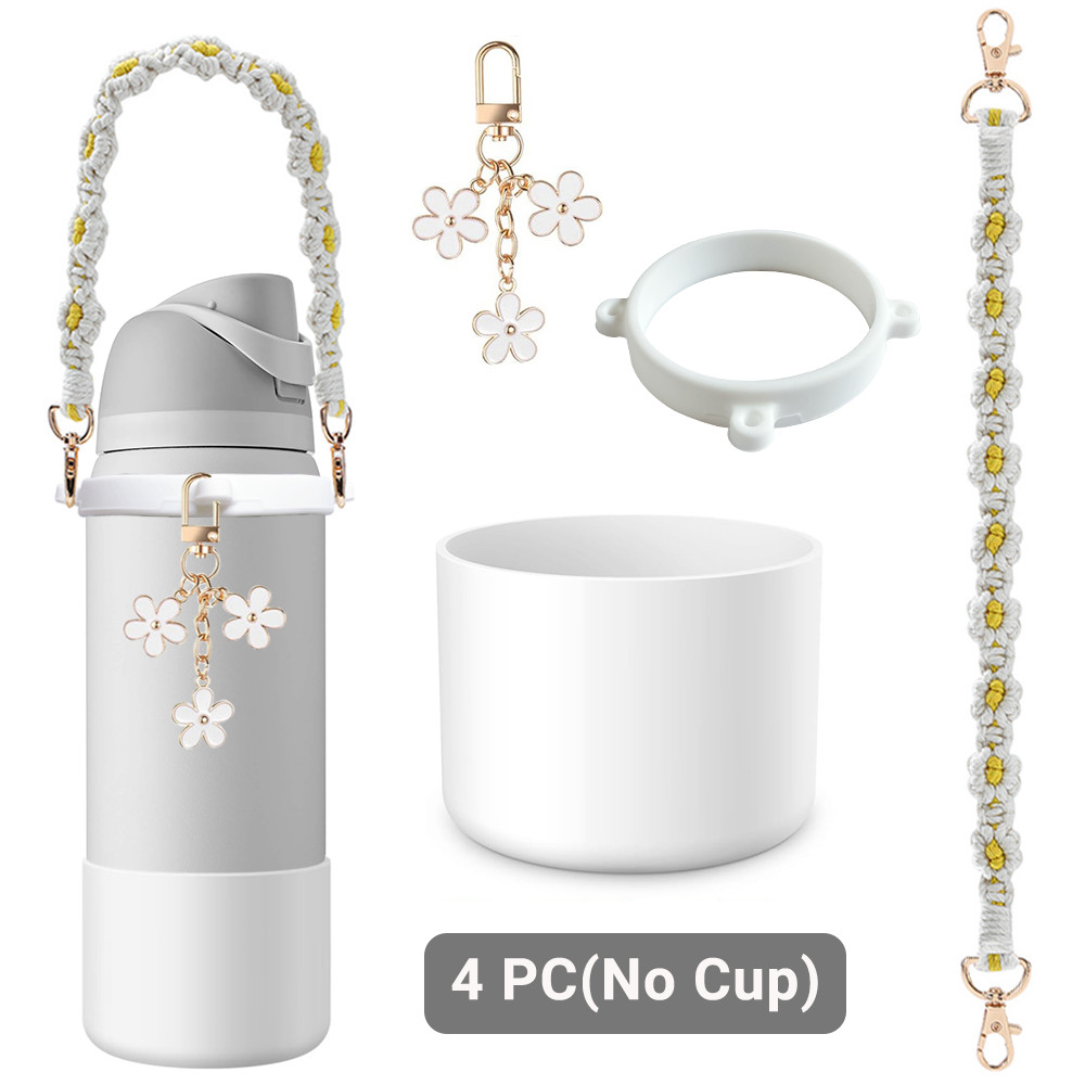 Conjunto De Botas De Silicone Para Garrafa De Água Owala 24 Onças , 32 E 40-Inclui Manga Antiderrapante Alça , Acessório em Oferta na Shopee