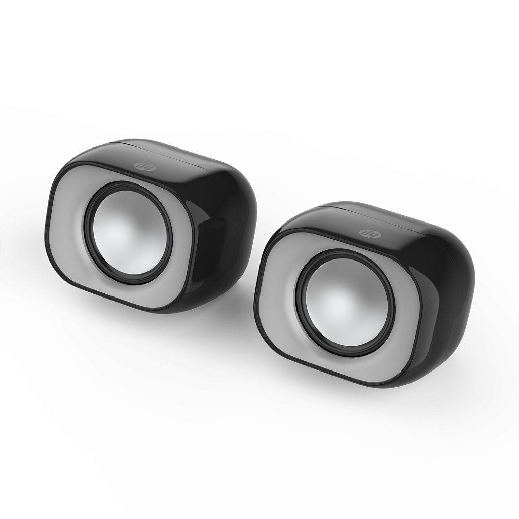 Caixa de Som Mini 6W Preta Alto Falante para PC - HP em Oferta na Shopee