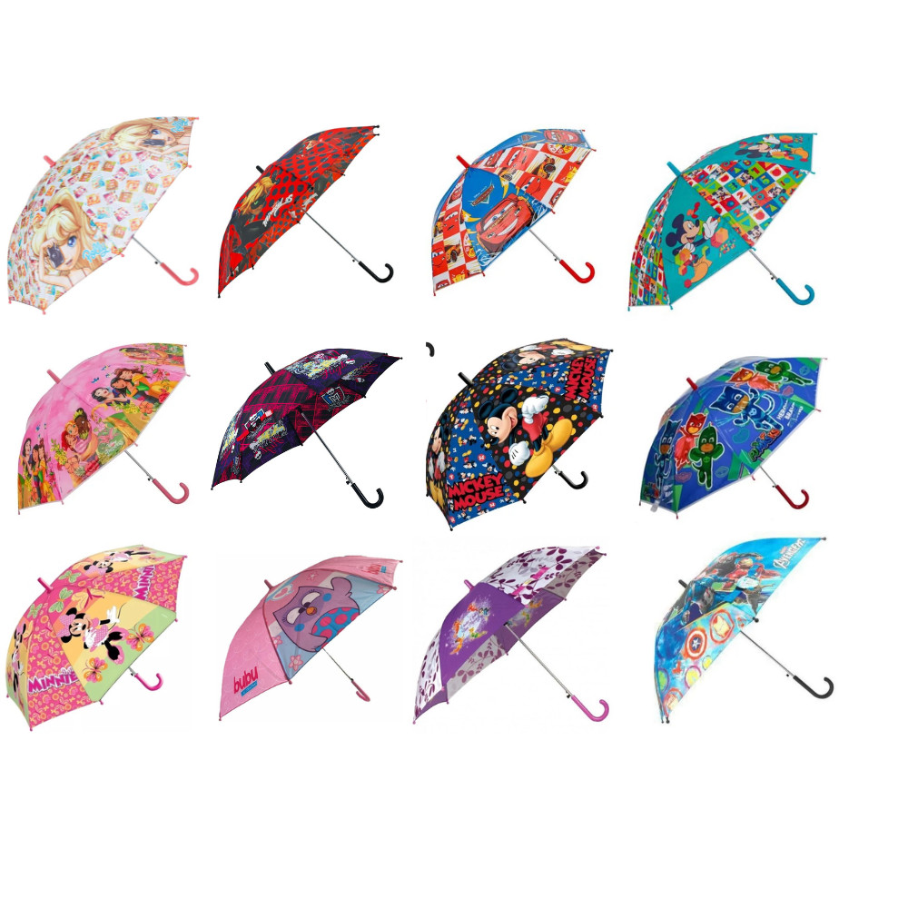 Guarda Chuva E Sombrinha Infantil Vários Modelos Personagens
