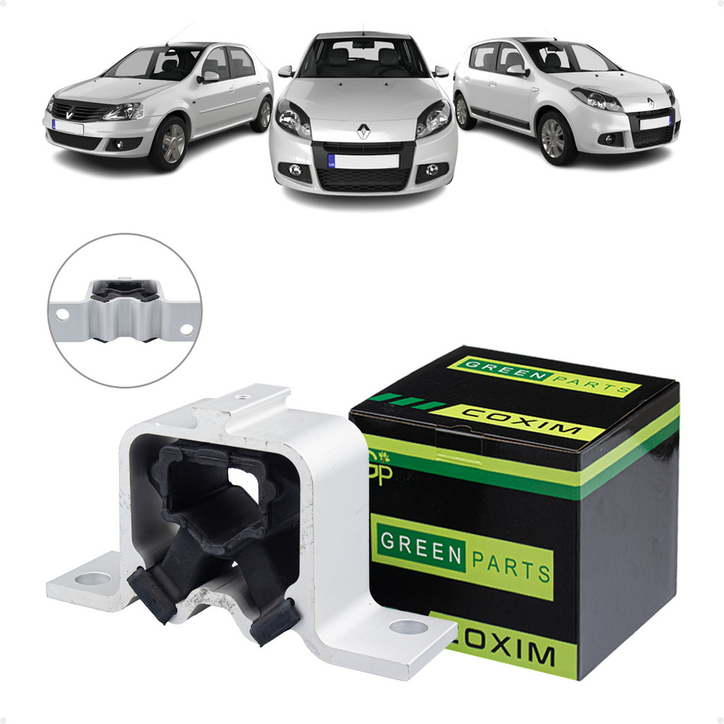 Coxim Motor Direito Renault Logan 1.0 16V 2007 a 2013 Renault Sandero 1.0 16V 2007 a 2014