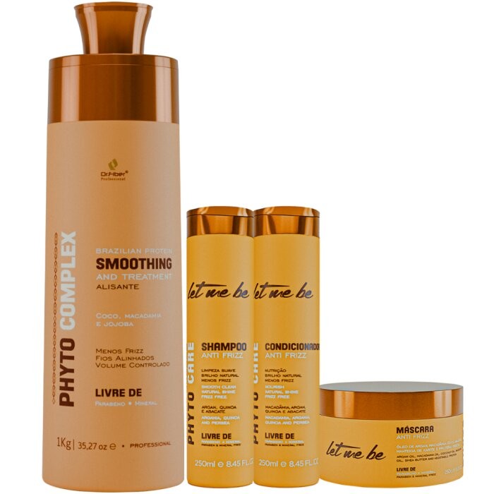 Kit Escova Progressiva Phyto Complex litro + Linha Phyto Care 250ml (4 produtos)
