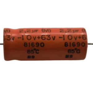 KIT COM 10 PEÇAS - CAPACITOR ELETROLITICO 2,2UF -10V +63V AXIAL 10X26MM 81690 SIEMENS