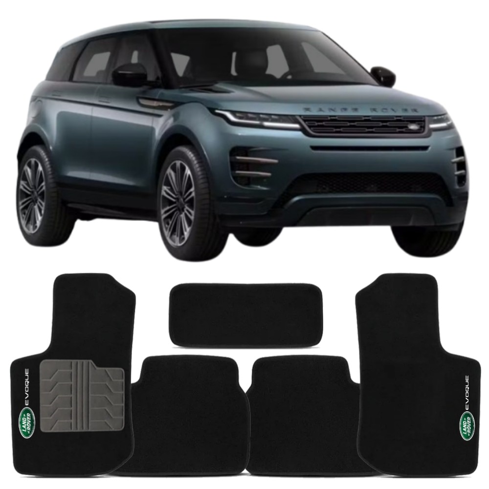 Tapete Land Rover Evoque 2013 a 2025 Tevic TVLR20501 Carpete Preto