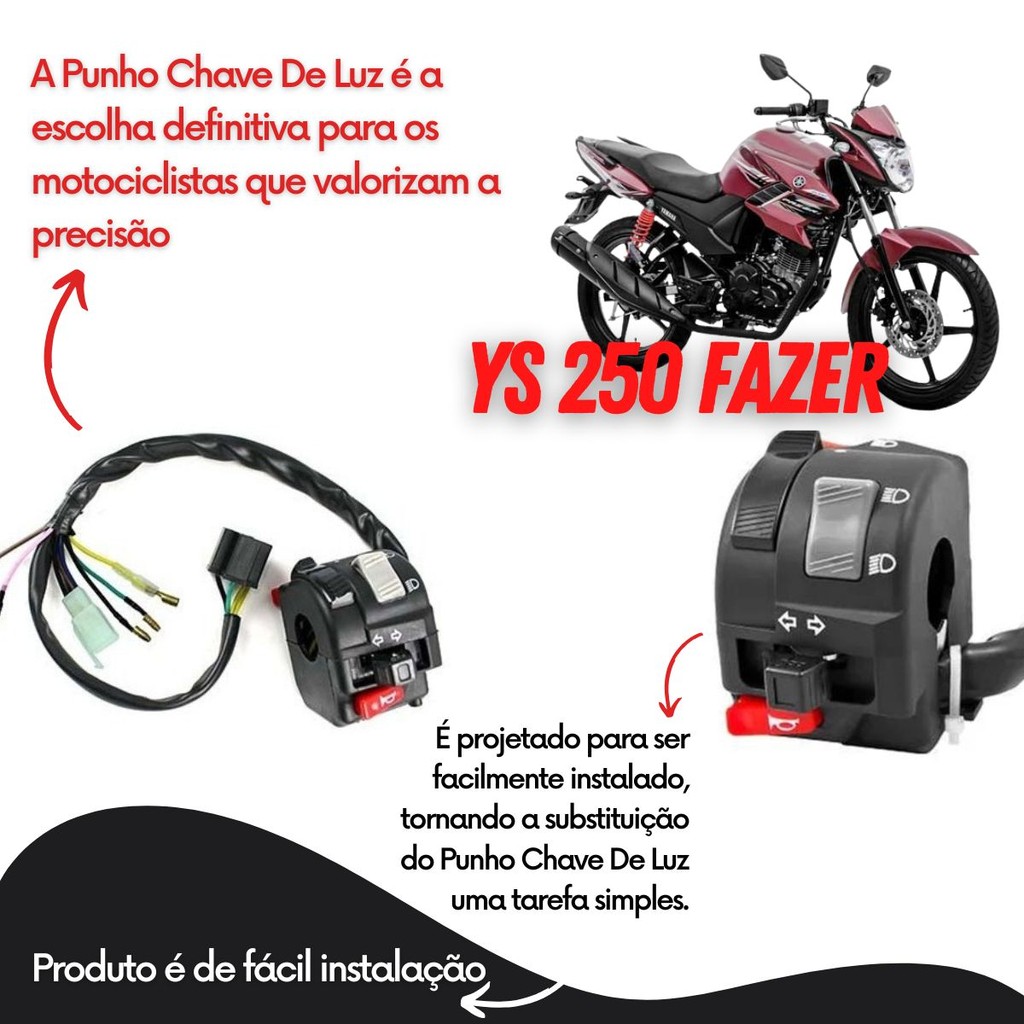 Punho Chave Luz Seta Fazer 250 2005 2006 2007 2008 2009 2010 — imagem 2 de 2