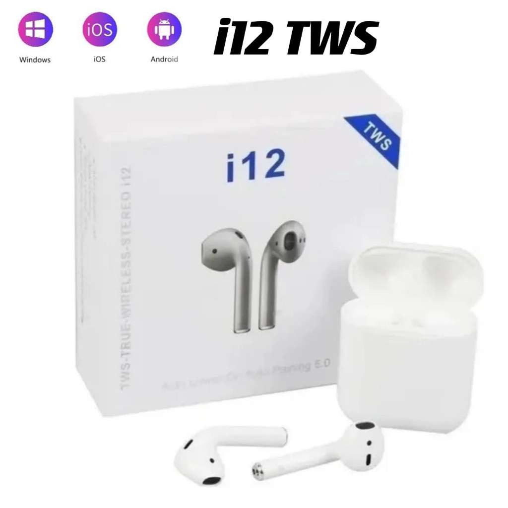 Fone de Ouvido Sem Fio Bluetooth i12 Tws Com Touch Bluetooth 5.0