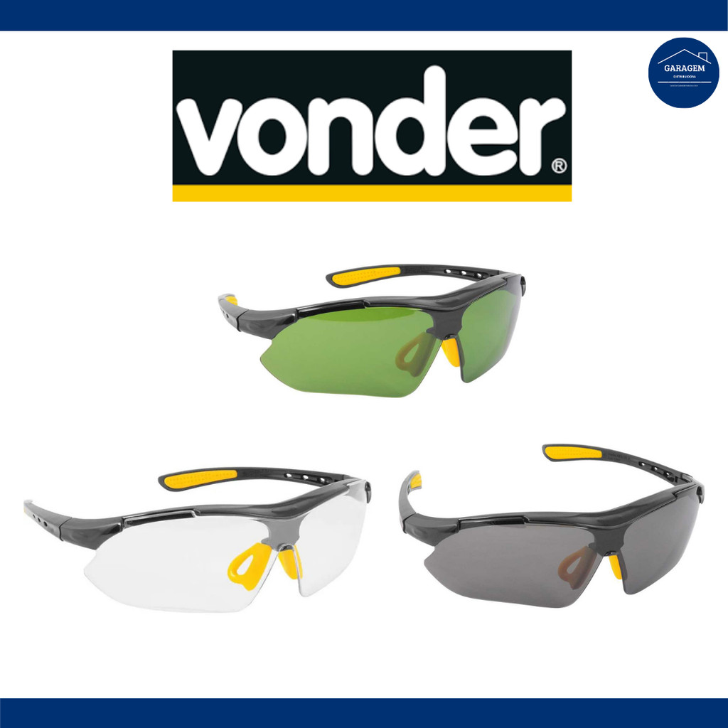 Óculos de Segurança EPI com Proteção – Lente Fumê, Incolor ou Verde | Modelo Boxer Estilo Esportivo