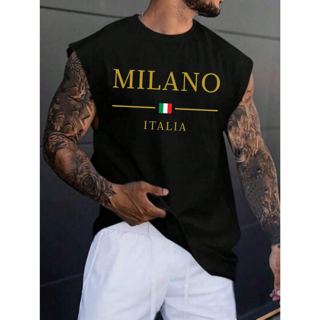 Camisa Regata Treino Academia Oversized Masculina StreetStyle Italia em Oferta na Shopee