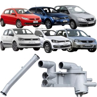 Valvula Termostatica Carcaca Volkswagen Vw Gol Voyage Saveiro G5 G6 Polo Golf Fox 1.0 1.6 Pino Cinza em Oferta na Shopee