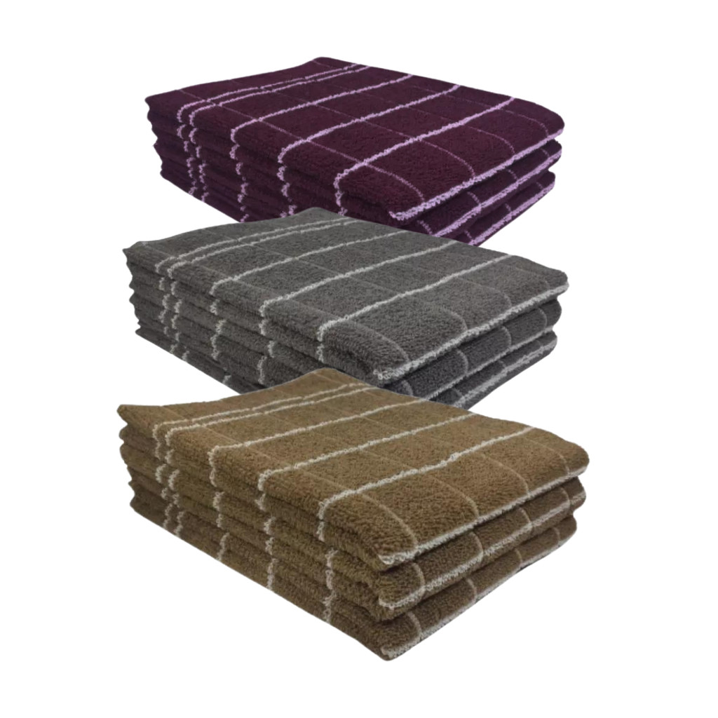 KIT 12 PANOS DE PRATO TEKA CHEF PREMIUM  ATOALHADO 100% ALGODÃO 45 X 70CM em Oferta na Shopee