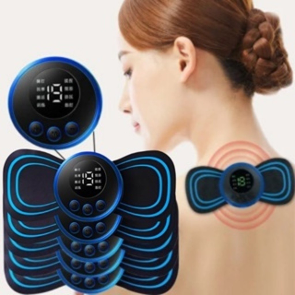 Kit  com ate 5 Mini Massageador Elétrico Portátil Cervical EMS Alivia Dores Corpo em Oferta na Shopee