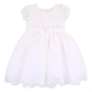 Vestido Infantil Mini Miss Pala Com Renda E Laço Na Cintura em Oferta na Shopee