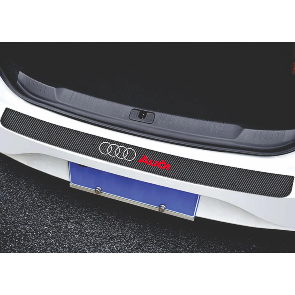 Soleira Automotiva Porta Malas Universal AUDI Todos Veículos Anti risco Fibra de Carbono