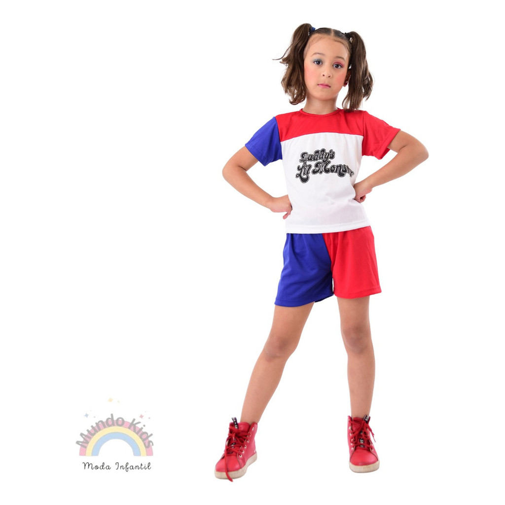 Fantasia Arlequina Infantil Menina Roupa Alerquina Festas