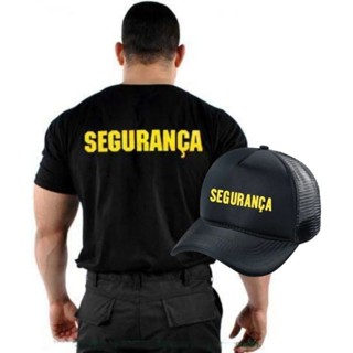 Camiseta + Boné Masculino Segurança 100% Algodão Kit em Promoção Super Promoção Envio Imediato Moda Miguel em Oferta na Shopee