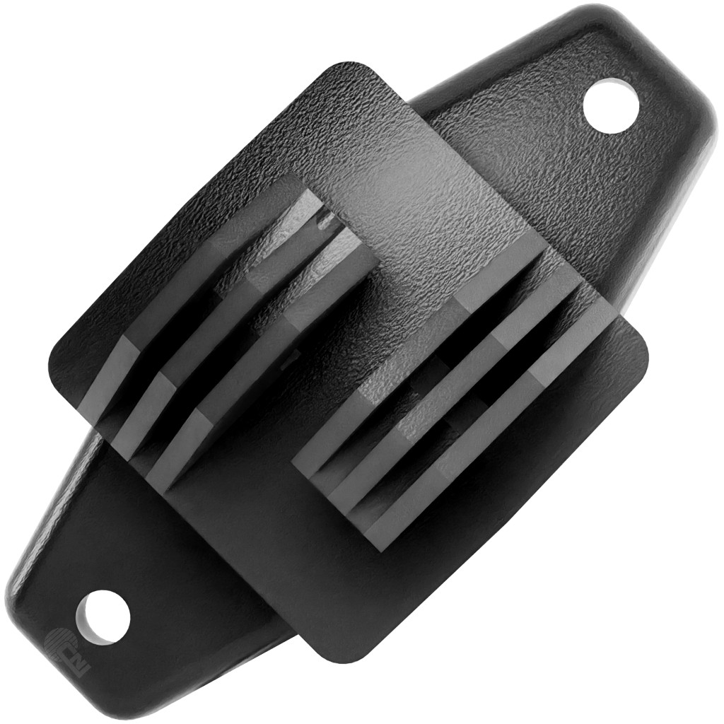 100un Isolador W Tradicional 74mm Cerca Elétrica Anti-UV Alta Resistência Preto Uso Rural Rural