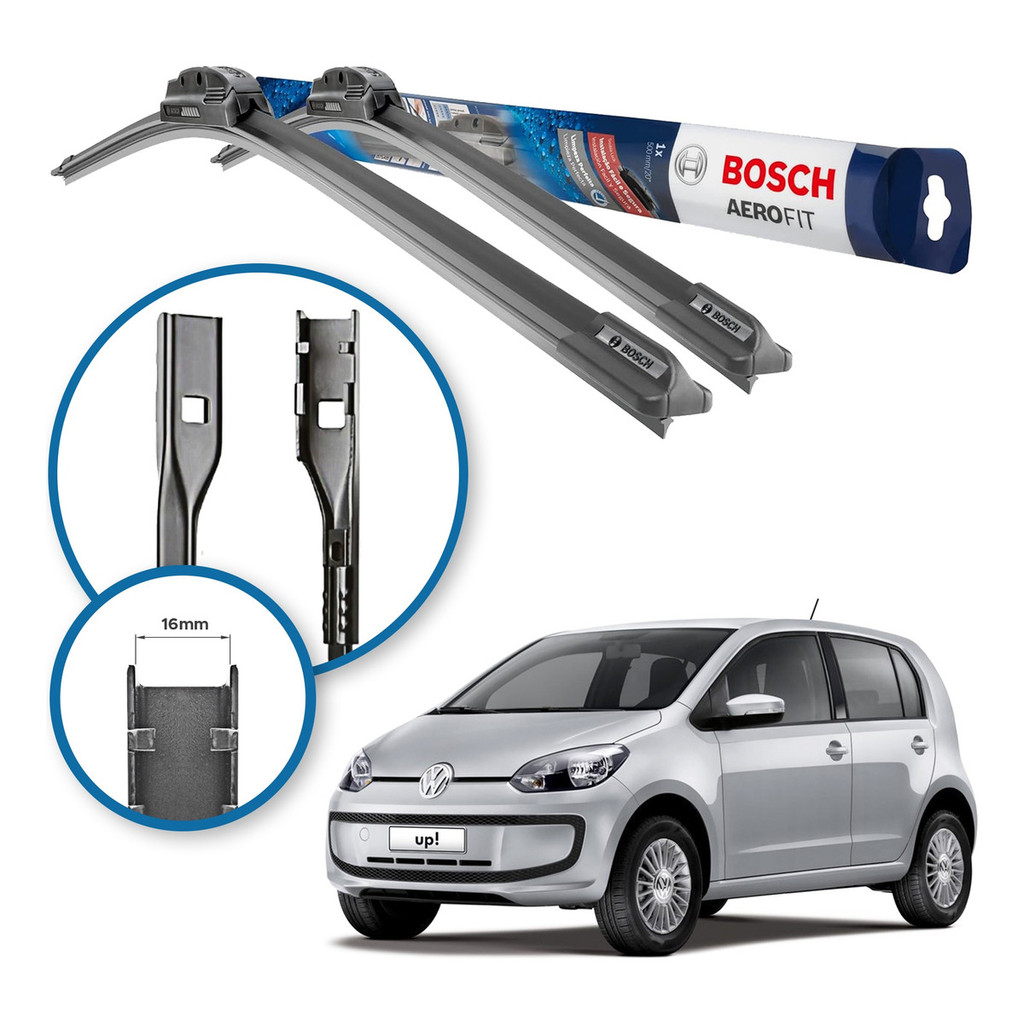 Par de Palhetas Limpador Parabrisa Aerofit Original Bosch Volkswagen Up 2014 a 2021 em Oferta na Shopee
