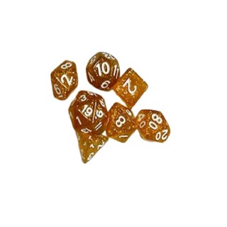 7 Dados RPG Central Dice Glitter Cores