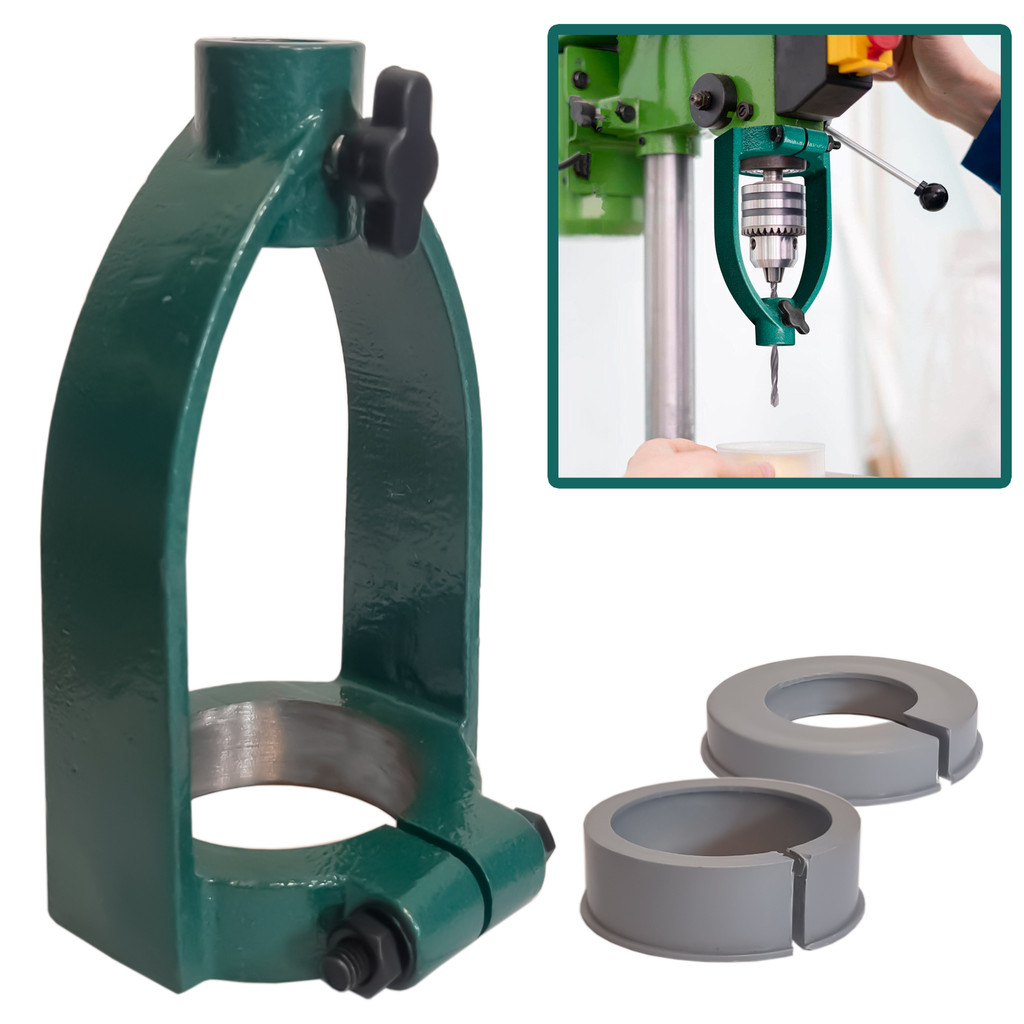 Suporte para Broca Furo Quadrado 65mm Adaptador Furadeira de Bancada Vaz Buchas de Redução 40mm e 53mm